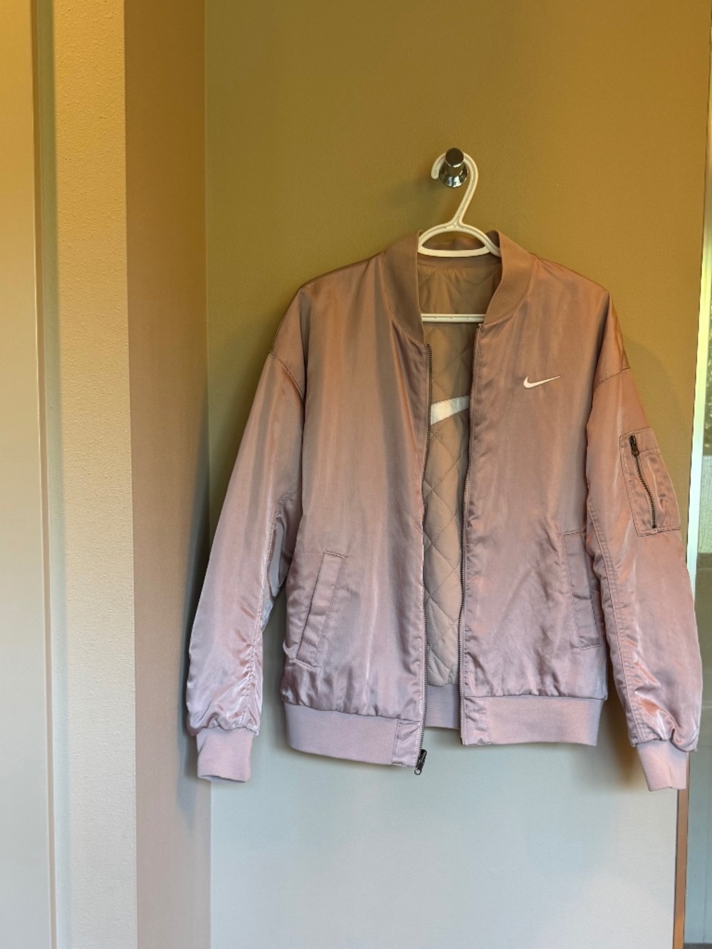 Nike Sportswear Reversible Bomber Jacket, Pink, Size M